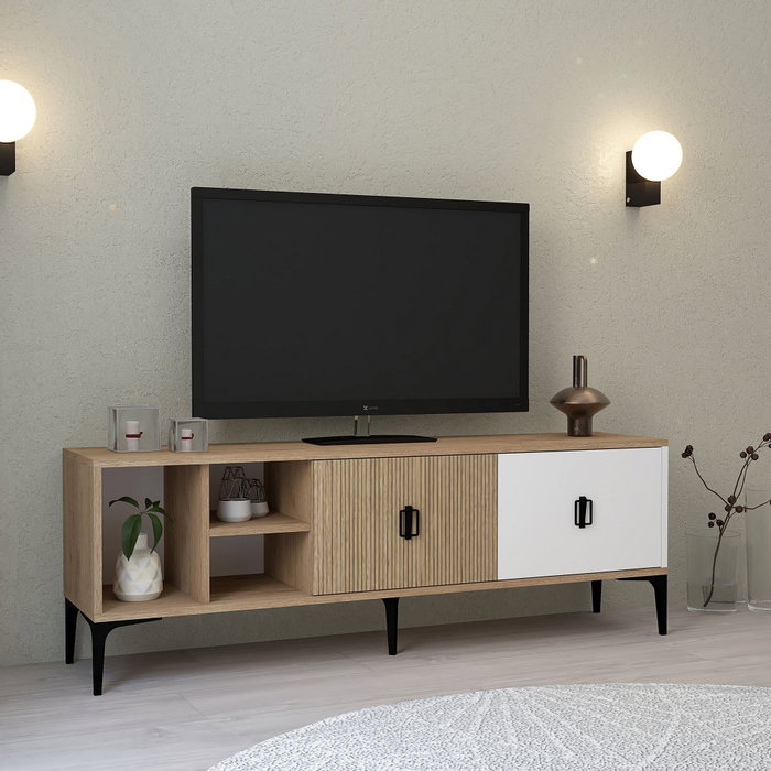 Hanah Home Era 3506 Soporte para TV Roble y Blanco